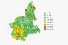Stima della concentrazione di Radon in Piemonte