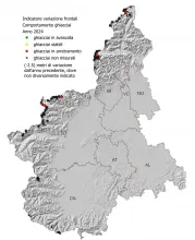 mappa andamento fronti glaciali