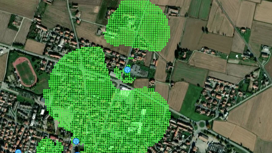 Esempio di aree di popolazione esposta