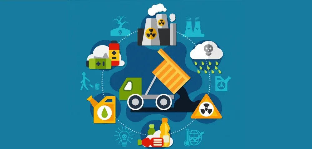 illustrazione produzione rifiuti